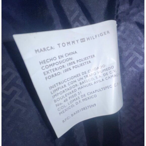 Tommy Hilfiger Women’s Red & Blue Canvas & Faux Leather Striped Accent Tote Bag - Picture 12 of 14